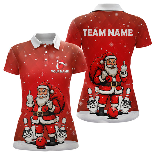 Funny Noel Bowling Shirts for Team Men Women Bowling Jerseys Polo and 1/4 Zip MBL214