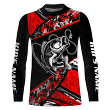 Load image into Gallery viewer, Personalized Bass Fishing Jerseys, Custom Long Sleeve Bass Fishing Tournament Fishing Shirts TTN95