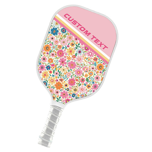 Custom Preppy Flower Pattern Pickleball Paddles, Cottage Floral Pickleball Team Paddle Pickleball Racket IPHW7709