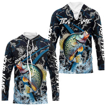 Load image into Gallery viewer, Custom Crappie Fishing Camo Long Sleeve Fishing Shirts, Personalized Crappie Fishing Team Jerseys NQS9678
