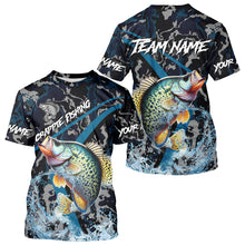 Load image into Gallery viewer, Custom Crappie Fishing Camo Long Sleeve Fishing Shirts, Personalized Crappie Fishing Team Jerseys NQS9678