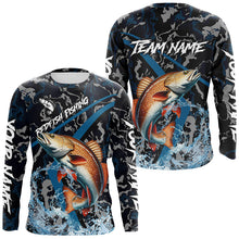 Load image into Gallery viewer, Custom Redfish Fishing Camo Long Sleeve Fishing Shirts, Personalized Red Drum Fishing Team Jerseys NQS9703