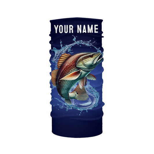 Redfish Puppy Drum Fishing blue lightning Customized Name Long sleeve Fishing Shirts NQS301
