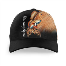 Load image into Gallery viewer, Redfish fishing green Custom fishing hat Unisex Fishing Baseball Angler hat cap NQS3255