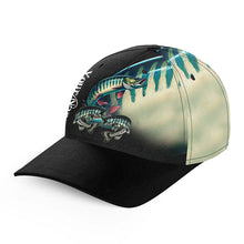 Load image into Gallery viewer, Musky fishing green scale Custom fishing hat Unisex Fishing Baseball Angler hat cap NQS9762