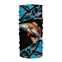 Load image into Gallery viewer, Redfish Drum fishing Blue camo Long Sleeve Performance Fishing Shirt custom Redfish fishing jerseys NQS9348