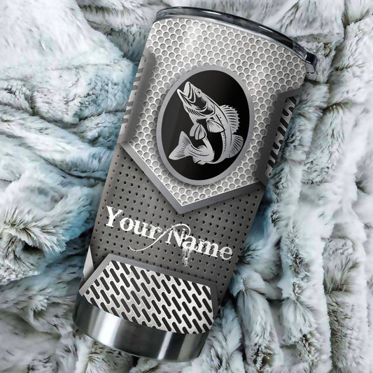 1PC Walleye Fishing Customize name Fishing Tumbler Cup - Personalized Fishing gift for Fishing lovers NQS864