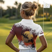 Load image into Gallery viewer, Christmas Golf Polo Shirts For Women Custom Ladies Golf Outfit, Christmas Golf Gifts NQS10926