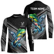 Load image into Gallery viewer, Personalized Black camo Mahi-mahi, Wahoo, Tuna Offshore slam Fishing Jerseys Long Sleeve Fishing Shirt NQS9752