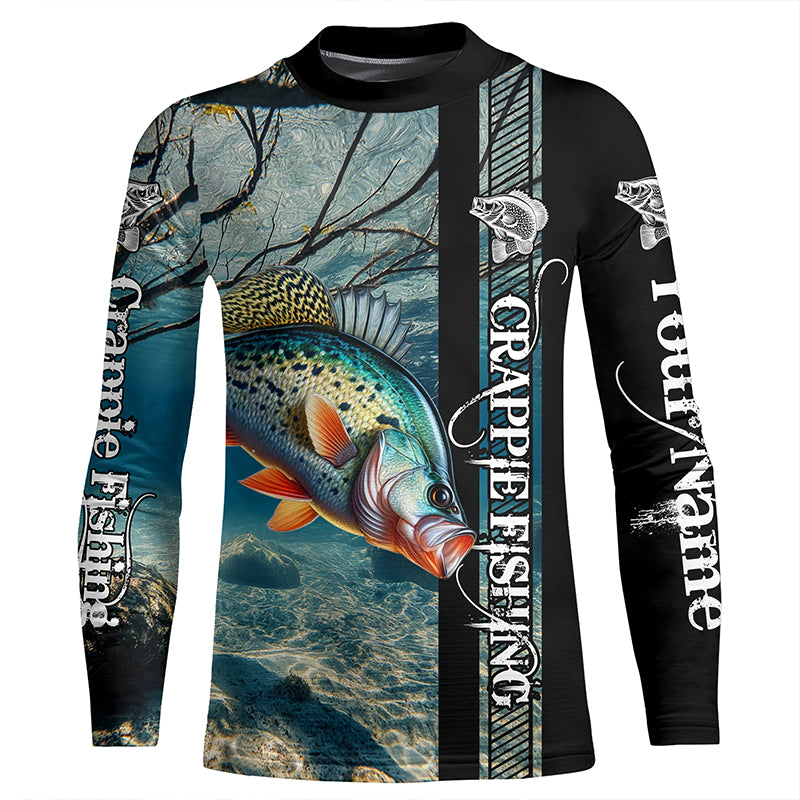 Crappie Fishing Custom performance long sleeves fishing shirt, Team crappie fishing jerseys NQS642