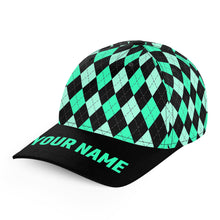 Load image into Gallery viewer, Multicolor argyle pattern custom name golf sun hats, unique golf gifts for golfers NQS9865