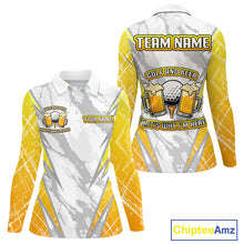 Load image into Gallery viewer, Golf and beer That's why I'm here Funny Women golf polo shirts Custom Team Golf shirt for ladies NQS10133