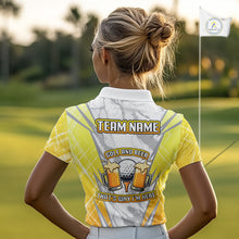 Load image into Gallery viewer, Golf and beer That's why I'm here Funny Women golf polo shirts Custom Team Golf shirt for ladies NQS10133