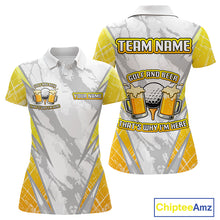 Load image into Gallery viewer, Golf and beer That's why I'm here Funny Women golf polo shirts Custom Team Golf shirt for ladies NQS10133