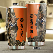 Load image into Gallery viewer, German Shorthaired Pointer Birds & Deer shed Hunting Dog Custom name Stainless Steel Tumbler Cup FSD4285