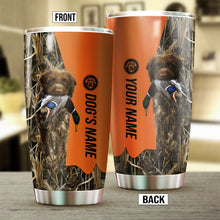 Load image into Gallery viewer, Wirehaired Pointing Griffon Birds & Deer shed Hunting Dog Custom name Stainless Steel Tumbler Cup FSD4288