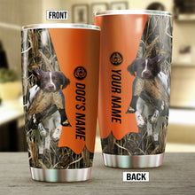 Load image into Gallery viewer, English Springer Spaniel Birds & Deer shed Hunting Dog Custom name Stainless Steel Tumbler Cup FSD4289