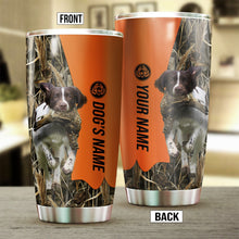 Load image into Gallery viewer, English Springer Spaniel Birds & Deer shed Hunting Dog Custom name Stainless Steel Tumbler Cup FSD4289