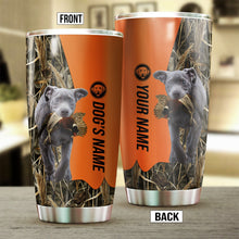 Load image into Gallery viewer, Silver Labrador Retriever Birds & Deer shed Hunting Dog Custom name Stainless Steel Tumbler Cup FSD4291