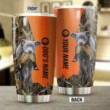 Load image into Gallery viewer, Silver Labrador Retriever Birds & Deer shed Hunting Dog Custom name Stainless Steel Tumbler Cup FSD4291