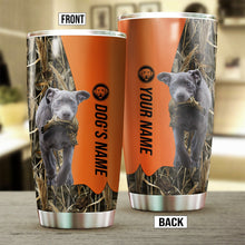 Load image into Gallery viewer, Silver Labrador Retriever Birds & Deer shed Hunting Dog Custom name Stainless Steel Tumbler Cup FSD4291