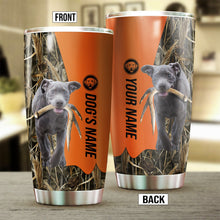 Load image into Gallery viewer, Silver Labrador Retriever Birds & Deer shed Hunting Dog Custom name Stainless Steel Tumbler Cup FSD4291