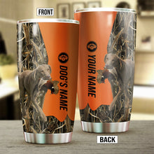 Load image into Gallery viewer, Chesapeake Bay Retriever Birds & Deer shed Hunting Dog Custom name Stainless Steel Tumbler Cup FSD4292