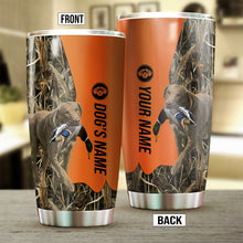 Load image into Gallery viewer, Chesapeake Bay Retriever Birds & Deer shed Hunting Dog Custom name Stainless Steel Tumbler Cup FSD4292