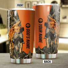 Load image into Gallery viewer, Red Golden Retriever Birds & Deer shed Hunting Dog Custom name Stainless Steel Tumbler Cup FSD4293