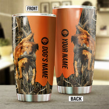 Load image into Gallery viewer, Red Golden Retriever Birds & Deer shed Hunting Dog Custom name Stainless Steel Tumbler Cup FSD4293