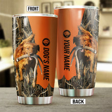 Load image into Gallery viewer, Red Golden Retriever Birds & Deer shed Hunting Dog Custom name Stainless Steel Tumbler Cup FSD4293
