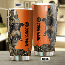 Load image into Gallery viewer, Deutsch Drahthaar Birds & Deer shed Hunting Dog Custom name Stainless Steel Tumbler Cup FSD4296