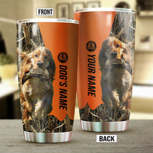 Load image into Gallery viewer, English Cocker Spaniel Birds & Deer shed Hunting Dog Custom name Stainless Steel Tumbler Cup FSD4374