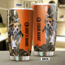 Load image into Gallery viewer, Beagle Birds & Deer shed Hunting Dog Custom name Stainless Steel Tumbler Cup FSD4320