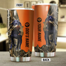 Load image into Gallery viewer, Black German Shorthaired Pointer Birds & Deer shed Hunting Dog Custom name Stainless Steel Tumbler Cup FSD4321