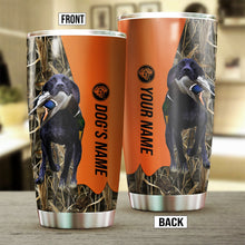 Load image into Gallery viewer, Black German Shorthaired Pointer Birds & Deer shed Hunting Dog Custom name Stainless Steel Tumbler Cup FSD4321