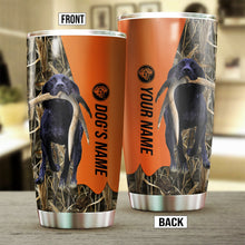 Load image into Gallery viewer, Black German Shorthaired Pointer Birds & Deer shed Hunting Dog Custom name Stainless Steel Tumbler Cup FSD4321