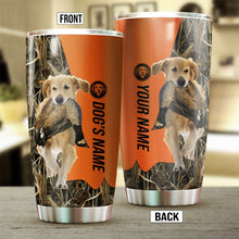 Load image into Gallery viewer, Golden Retriever Birds & Deer shed Hunting Dog Custom name Stainless Steel Tumbler Cup FSD4322