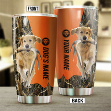 Load image into Gallery viewer, Golden Retriever Birds & Deer shed Hunting Dog Custom name Stainless Steel Tumbler Cup FSD4322