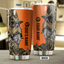 Load image into Gallery viewer, Black and white GSP Birds & Deer shed Hunting Dog Custom name Stainless Steel Tumbler Cup FSD4328