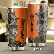 Load image into Gallery viewer, Black and white GSP Birds & Deer shed Hunting Dog Custom name Stainless Steel Tumbler Cup FSD4328