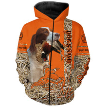 Load image into Gallery viewer, Irish Red & White Setter Dog Pheasant Hunting Blaze Orange Hunting Shirts, Pheasant Hunting Clothing FSD4174