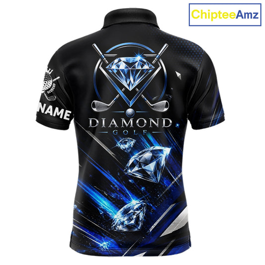 Funny Men’s Diamond Golf Polo Shirt – Performance Golf Shirt, Golf Top NHT878
