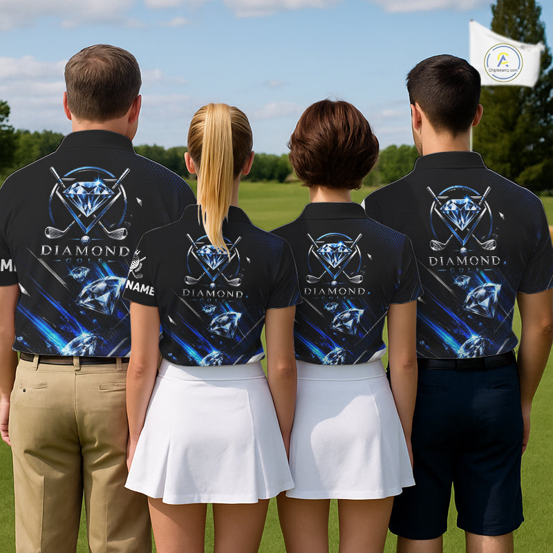 Funny Men’s Diamond Golf Polo Shirt – Performance Golf Shirt, Golf Top NHT878