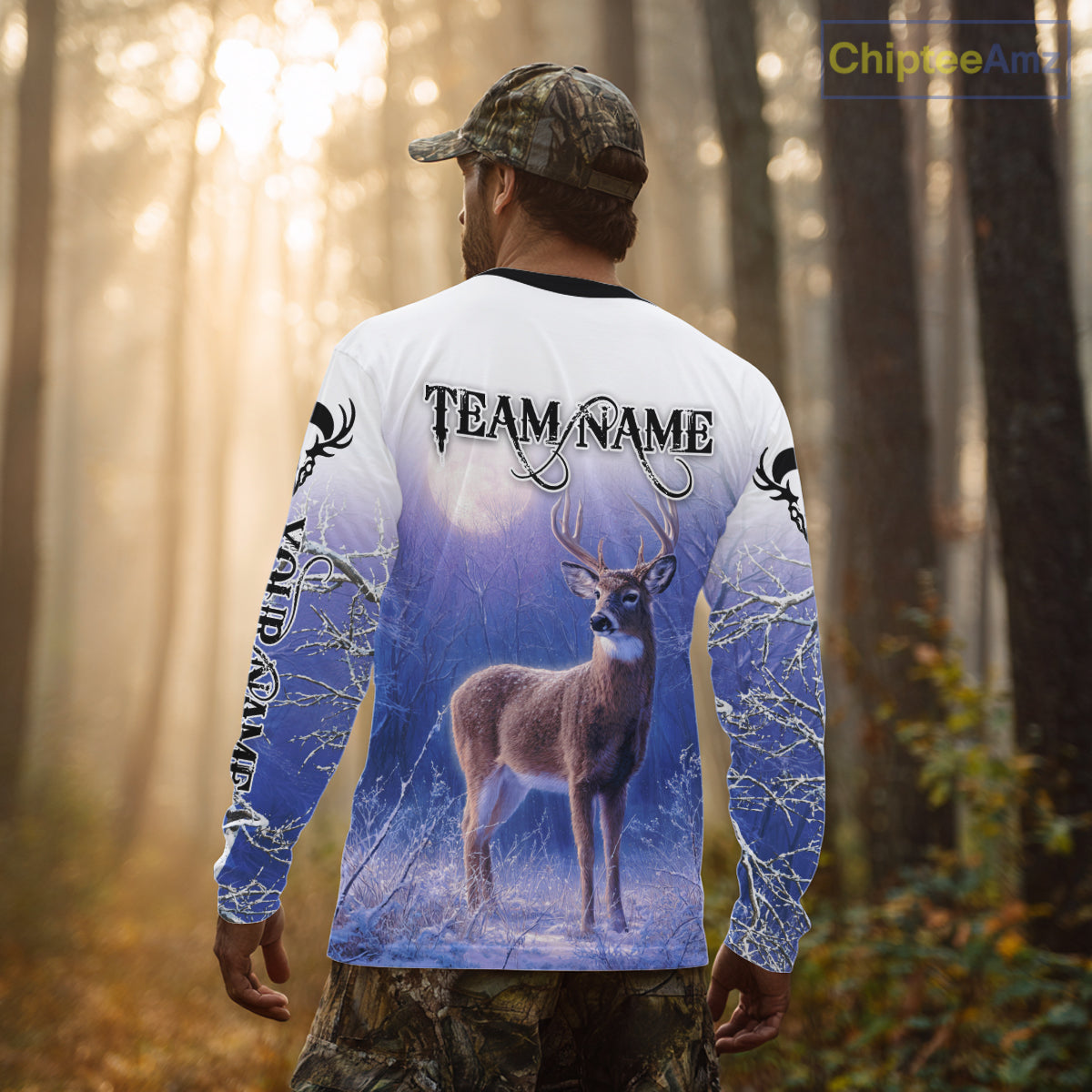 Deer Hunting Winter Hoodie, Long Sleeve Shirt – Personalized Team Name, For Deer Hunters NHT08