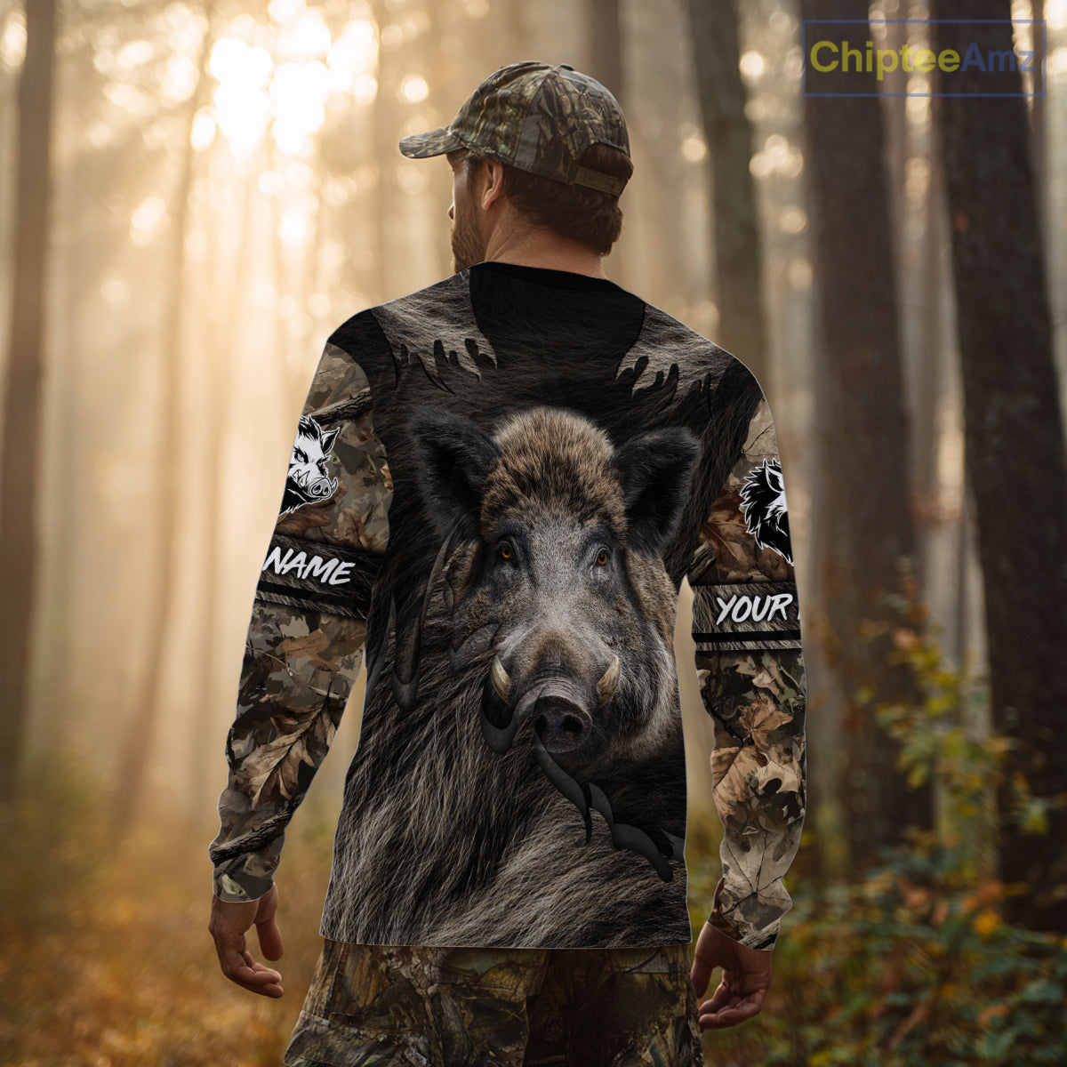 Personalized Wild Boar Hunting Camo Full Printing Shirts Boar Hunting Gifts Gift for Hunters NHT135