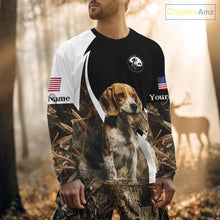 Load image into Gallery viewer, Personalized Rabbit Hunting Beagle Dog American Flag Details Camo 3D Shirts, Rabbit Hunting Gifts NBT216