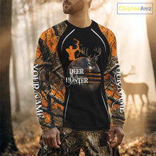 Load image into Gallery viewer, Deer Bow Hunting Orange Camo Custom Name Shirts, Personalized Deer Hunting Clothes, Hunting Gifts NBT102