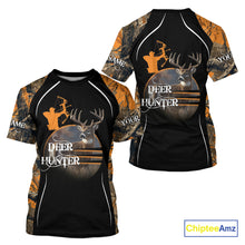 Load image into Gallery viewer, Deer Bow Hunting Orange Camo Custom Name Shirts, Personalized Deer Hunting Clothes, Hunting Gifts NBT102