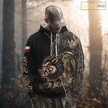 Load image into Gallery viewer, Custom Brown Camo with TX Flag Boar Hunting Shirts for Men, Boar Hunting Clothes, Hunting Gifts NBT188